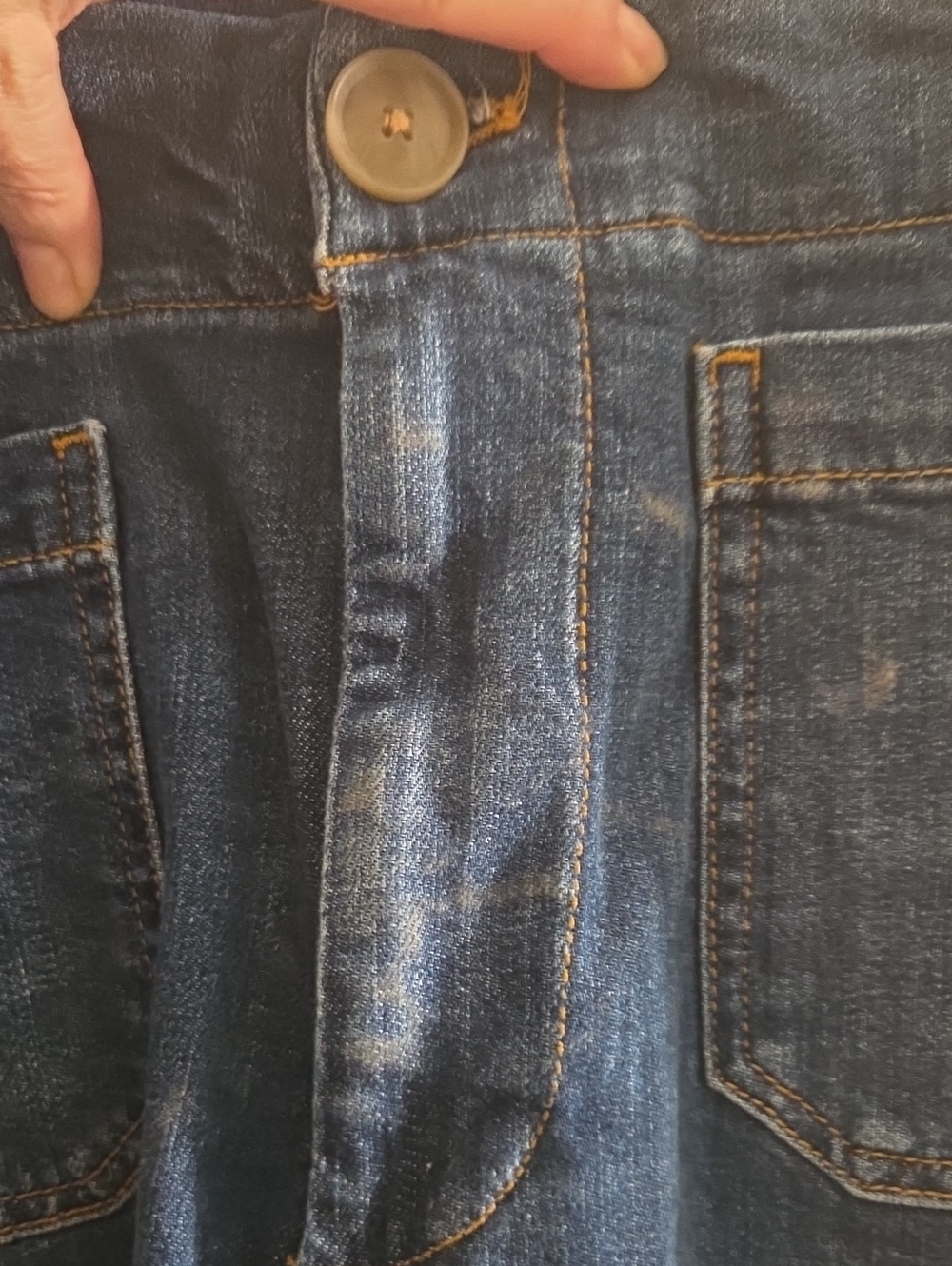 Anthropologie Dark Blue Wide-Leg Denim Jeans (fit approx 32) - Picture 11 of 13